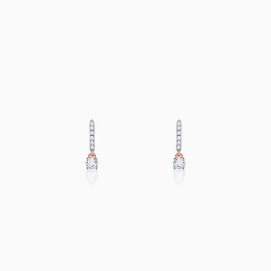 Rose Gold Amazed Diamond Earrings