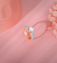 Rose Gold Solitaire Meraki Ring