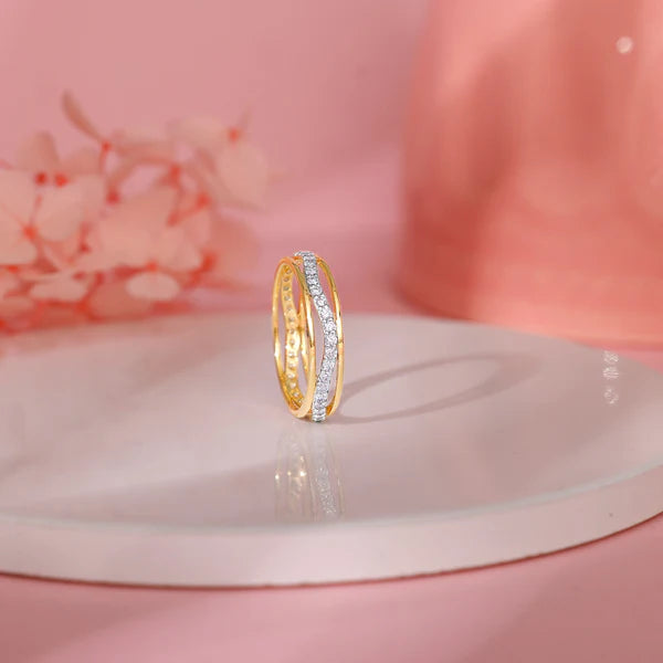 gold vesper diamond ring
