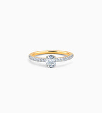 Gold Ovate Diamond Ring