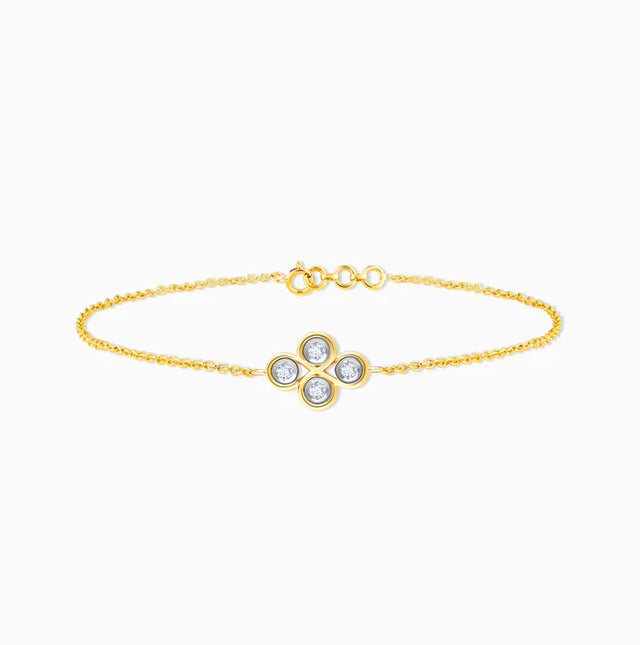 Gold Heavenly Floral Diamond Bracelet