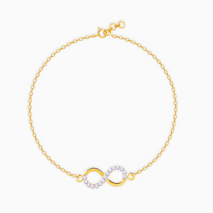 gold infinity magic diamond bracelet