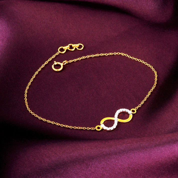 gold infinity magic diamond bracelet