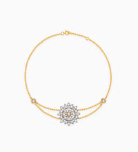 Gold Geometric Floral Diamond Bracelet