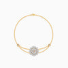 Gold Geometric Floral Diamond Bracelet