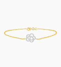 Gold Plumeria Diamond Bracelet