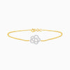 Gold Plumeria Diamond Bracelet