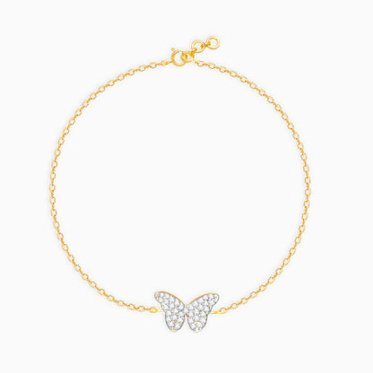 Gold Mysterious Butterfly Diamond Bracelet