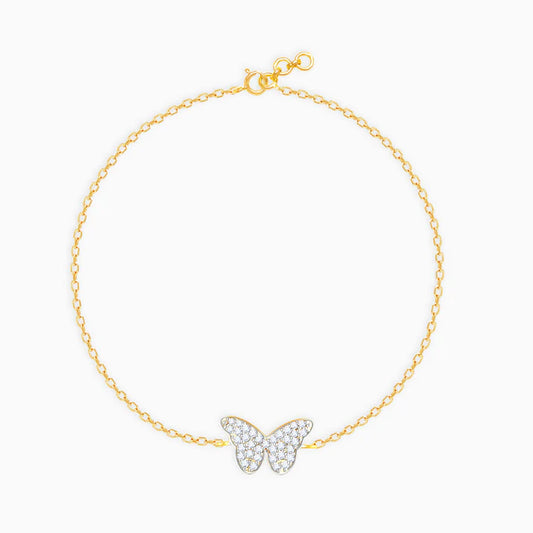 Gold Mysterious Butterfly Diamond Bracelet