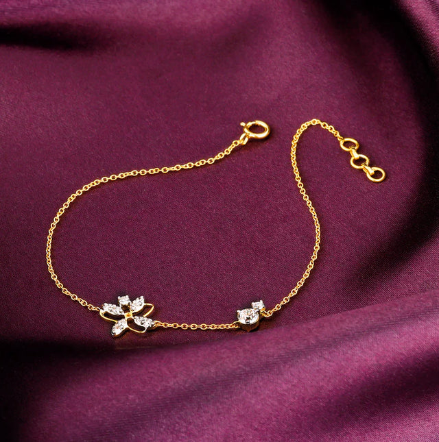 Gold Floral Magic Diamond Bracelet