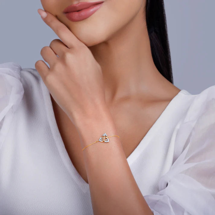 gold jasmine diamond bracelet