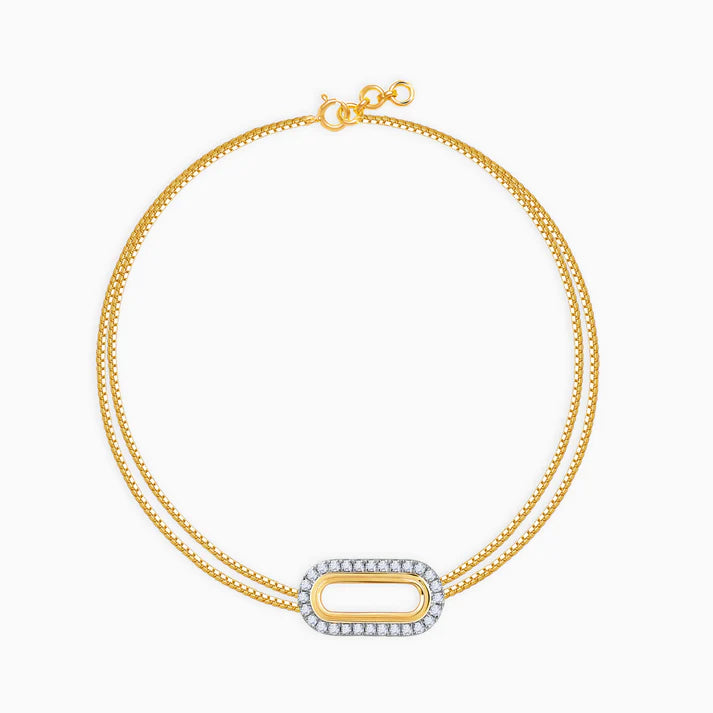 gold trendy sparkle diamond bracelet
