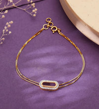 Gold Trendy Sparkle Diamond Bracelet