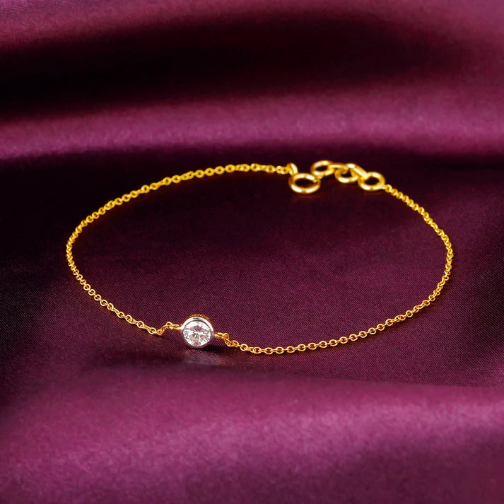 gold serene sparkle diamond bracelet