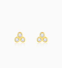 Gold Trifecta Diamond Earrings