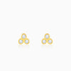 Gold Trifecta Diamond Earrings