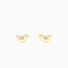 Gold Birdie Stud Diamond Earrings