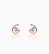 Rose Gold Quoted Diamond Earrings