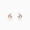 Rose Gold Quoted Diamond Earrings