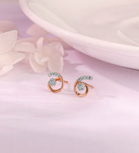 Rose Gold Quoted Diamond Earrings