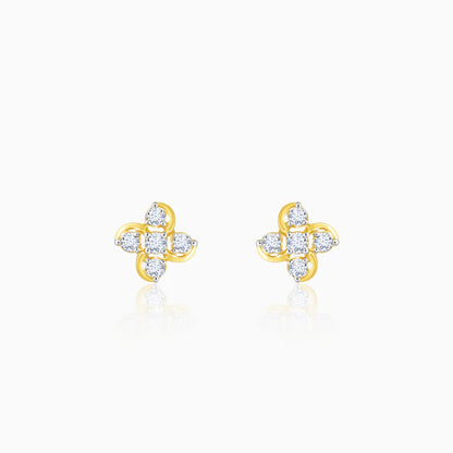 Gold Floral Dream Diamond Earrings