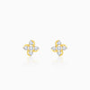 Gold Floral Dream Diamond Earrings