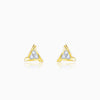Gold Geometric Trio Diamond Earrings
