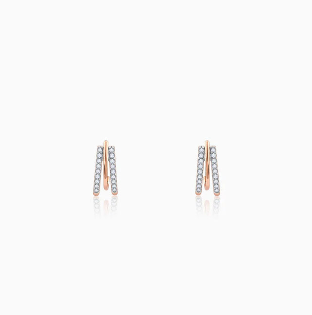 Rose Gold Saga Diamond Earrings