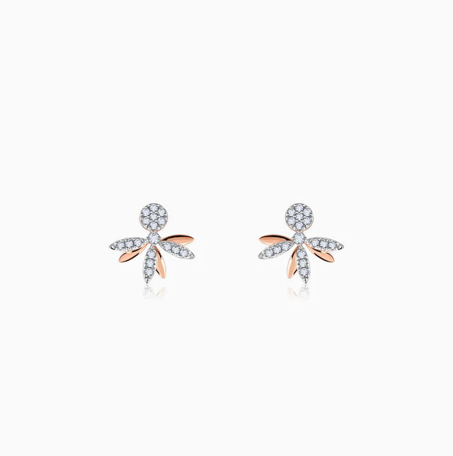 Rose Gold Shine On Diamond Earrings