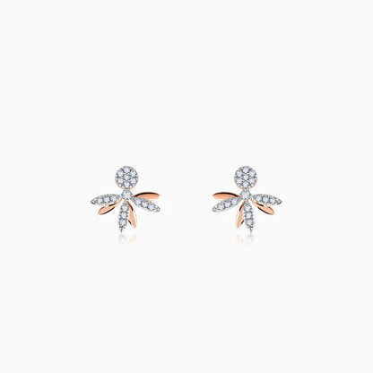 Rose Gold Shine On Diamond Earrings