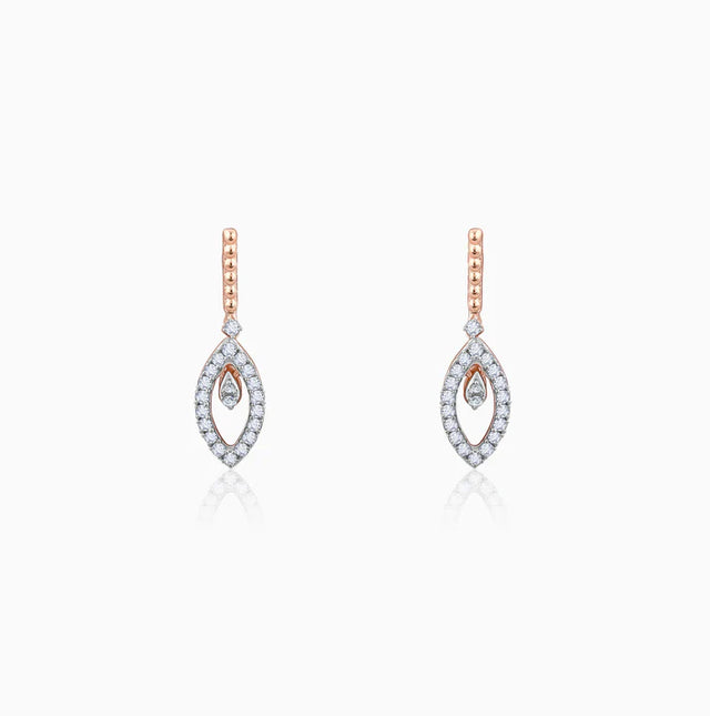 Rose Gold Gleam Diamond Earrings