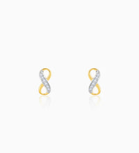 Gold Infinity Grace Diamond Stud Earrings