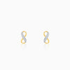 Gold Infinity Grace Diamond Stud Earrings