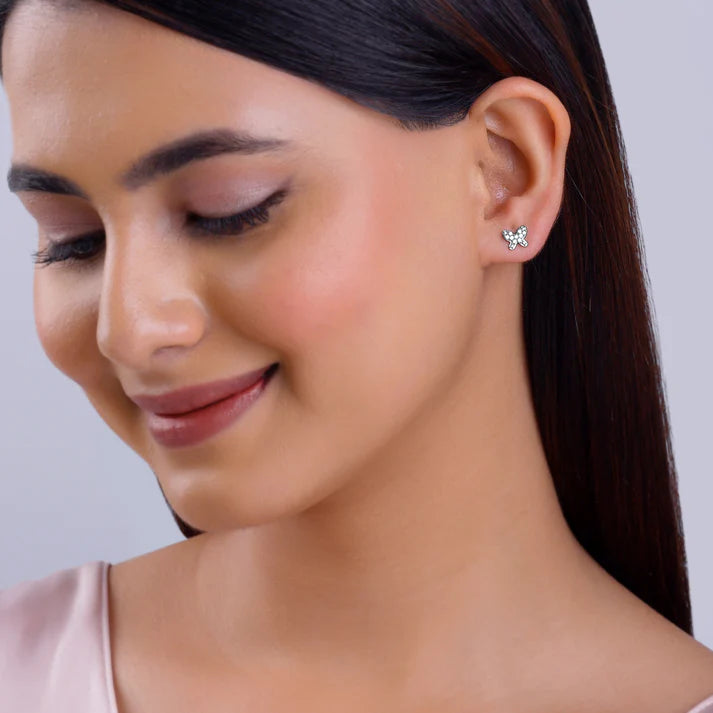 gold evolve diamond earrings