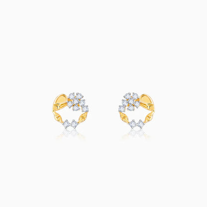 Gold Unfurl Diamond Earrings