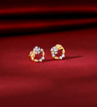 Gold Unfurl Diamond Earrings