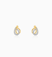 Gold Ovale Diamond Earrings