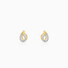 Gold Ovale Diamond Earrings