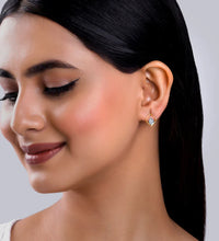 Gold Yaprak Diamond Earrings