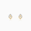 Gold Feuille Diamond Earrings