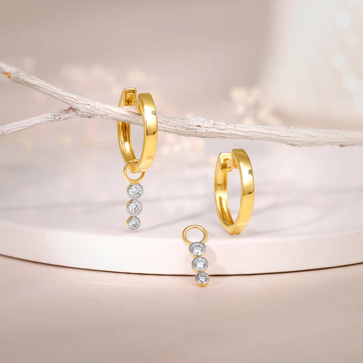 Gold Splendere Diamond Hoop Earrings