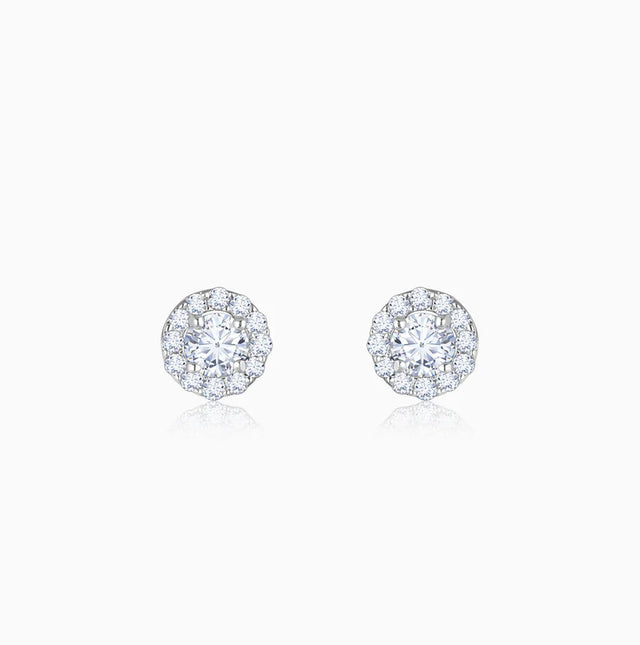 Gold Gorgeous Cluster Diamond Earrings