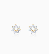 Gold Aureole Diamond Studs