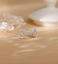 Rose Gold Leafy Love Diamond Earrings