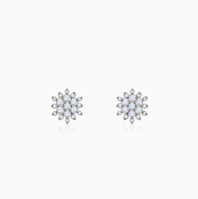 Gold Garden Bloom Diamond Studs