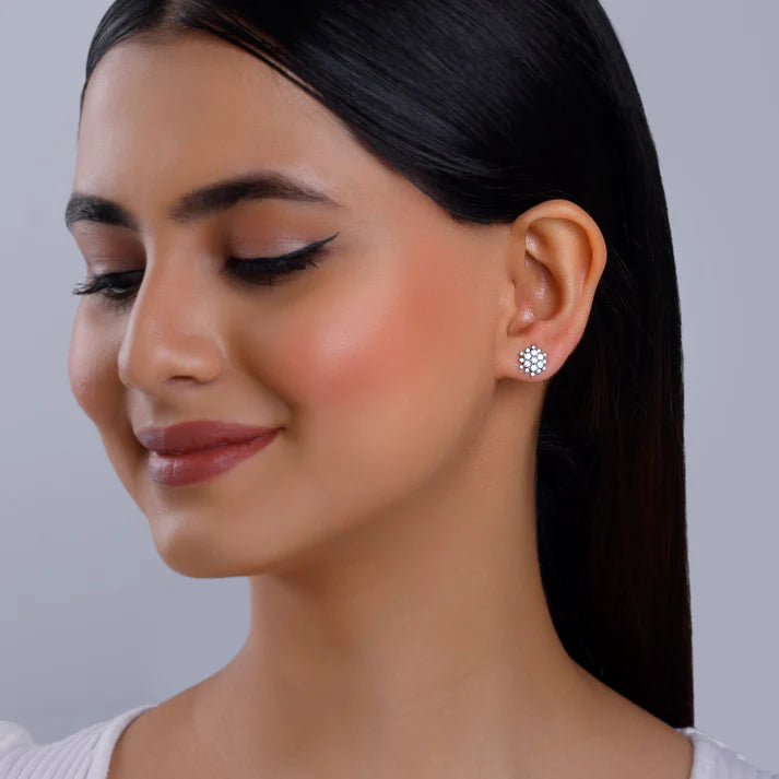 gold garden bloom diamond studs