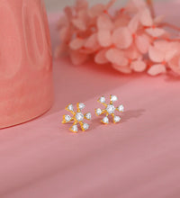 Gold Starburst Sparkle Diamond Earrings