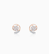 Rose Gold Starlit Diamond Earrings