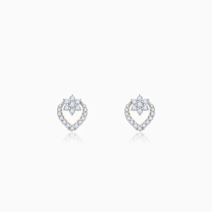 Gold Sweetheart Diamond Earrings