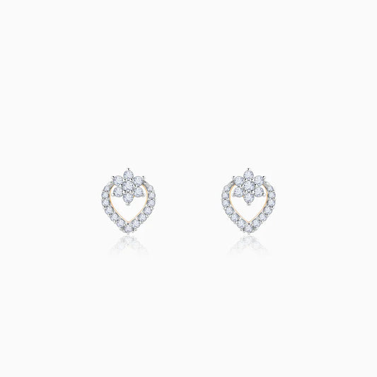 Gold Sweetheart Diamond Earrings
